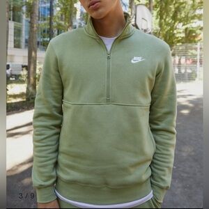 NWT Nike Sportswear Club Men's Brushed-Back 1/2-Zip Pullover